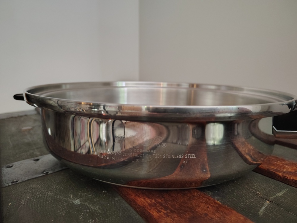 InKor 5-Ply Stainless Steel 10.5" Skillet/ Frying Pan without the Lid